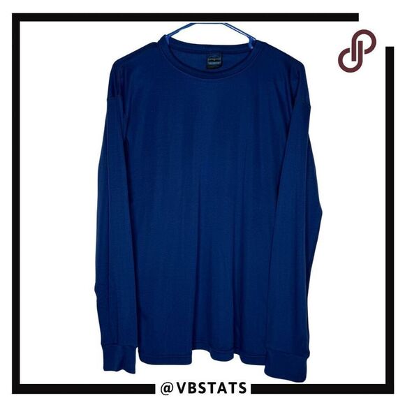 Patagonia Women's Crew Neck Long Sleeve Capilene Base Layer Pullover Blue Large - Picture 1 of 7